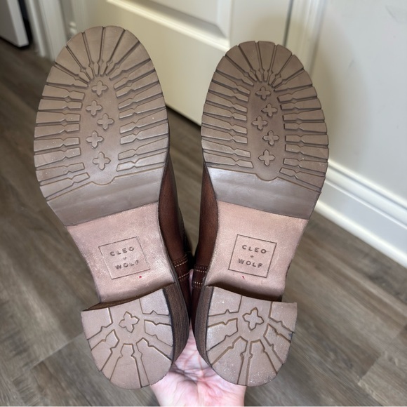 Cleo + Wolf Scout Round Toe Heeled Brown Leather Fashion Boots - Picture 13 of 13